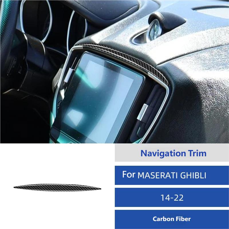 For Maserati Ghibli 2014-2022 Real Carbon Fiber Interior Kit Dashboard Console Gear Decoration Cover Trim Stickers