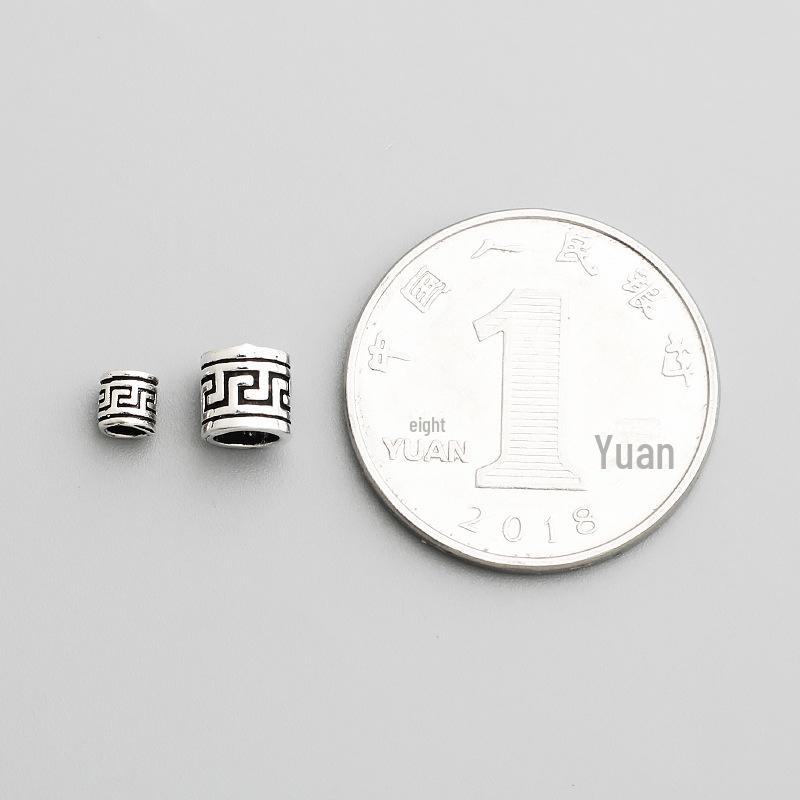 Тайские бусины-бочонки из стерлингового серебра S925 пробы в стиле ретро для браслетов своими руками - аксессуары для украшений из бисера