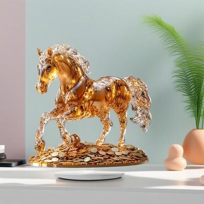 Лошади 2D Плоская Акриловая Подставка Настольное Украшение, Дом, Офис, Кафе, Комната, Студия, Настольный Орнамент Набор Знаков Подарок