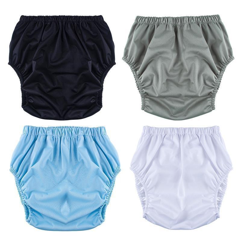 Reusable Incontinence Underwear Adults Elderly Men Women Washable Leak-Proof Briefs 4-Pack