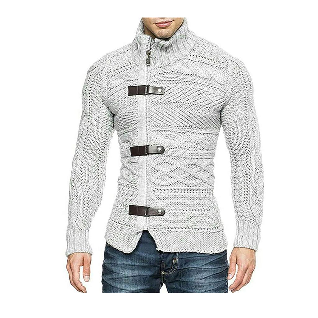 Мужской осенне-зимний пуловер, вязаный теплый джемпер, колье, свитер, блузка, топ, вязаный кардиган, пальто