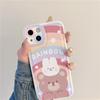 Zhitai Plain Leather Cartoon Bear Case for iPhone 14/13Pro/XS/XR/11/678Plus