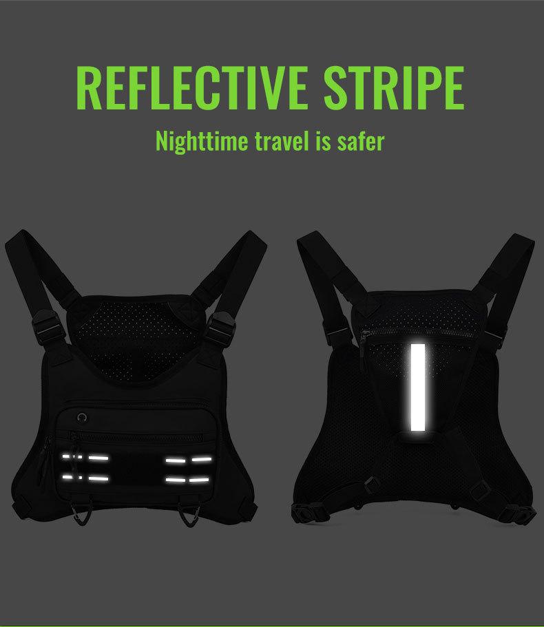 Мужская повседневная нагрудная сумка для велоспорта и пешего туризма - Функциональная сумка-жилет для бега и фитнеса