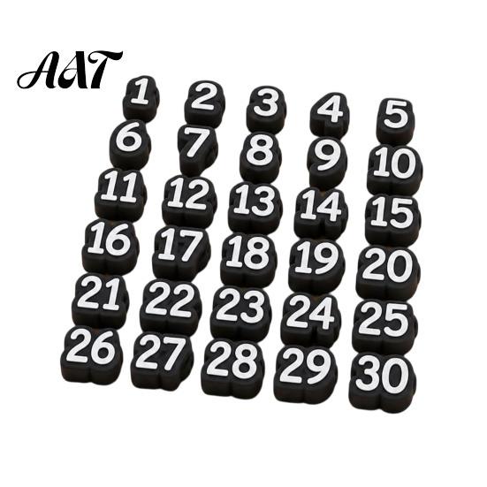 Classroom Organization Tools 30Pcs Numbered Pencil Cap Labels, 1-30 Numbers Topper Decoration, Durable Pen Stickers Students Clips, Reusable