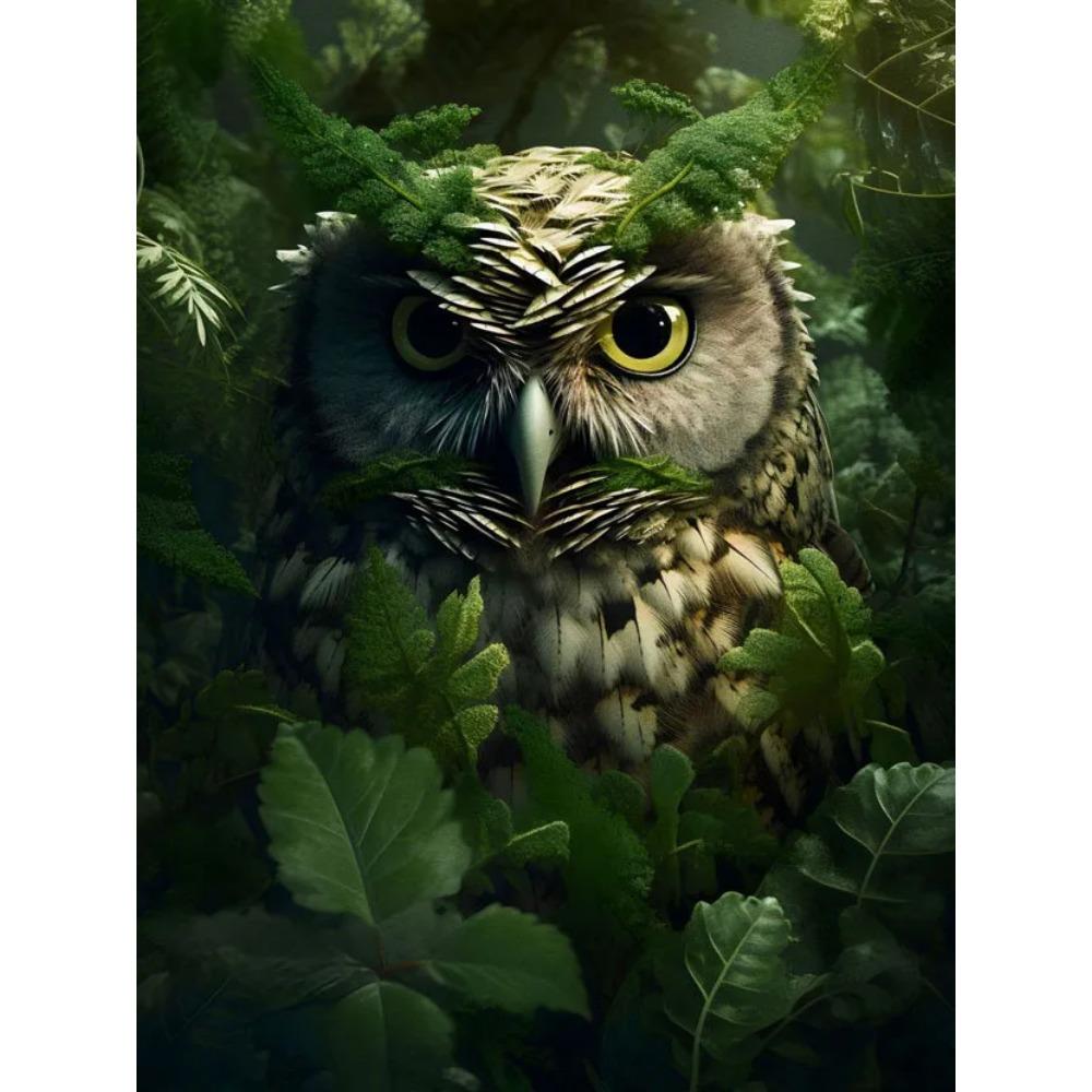 Diamond Painting Full Drill Owl Round Diamond Painting Handmade Mushroom Beautiful Fox Diy Diamond Mosaic Painting Home Decoration