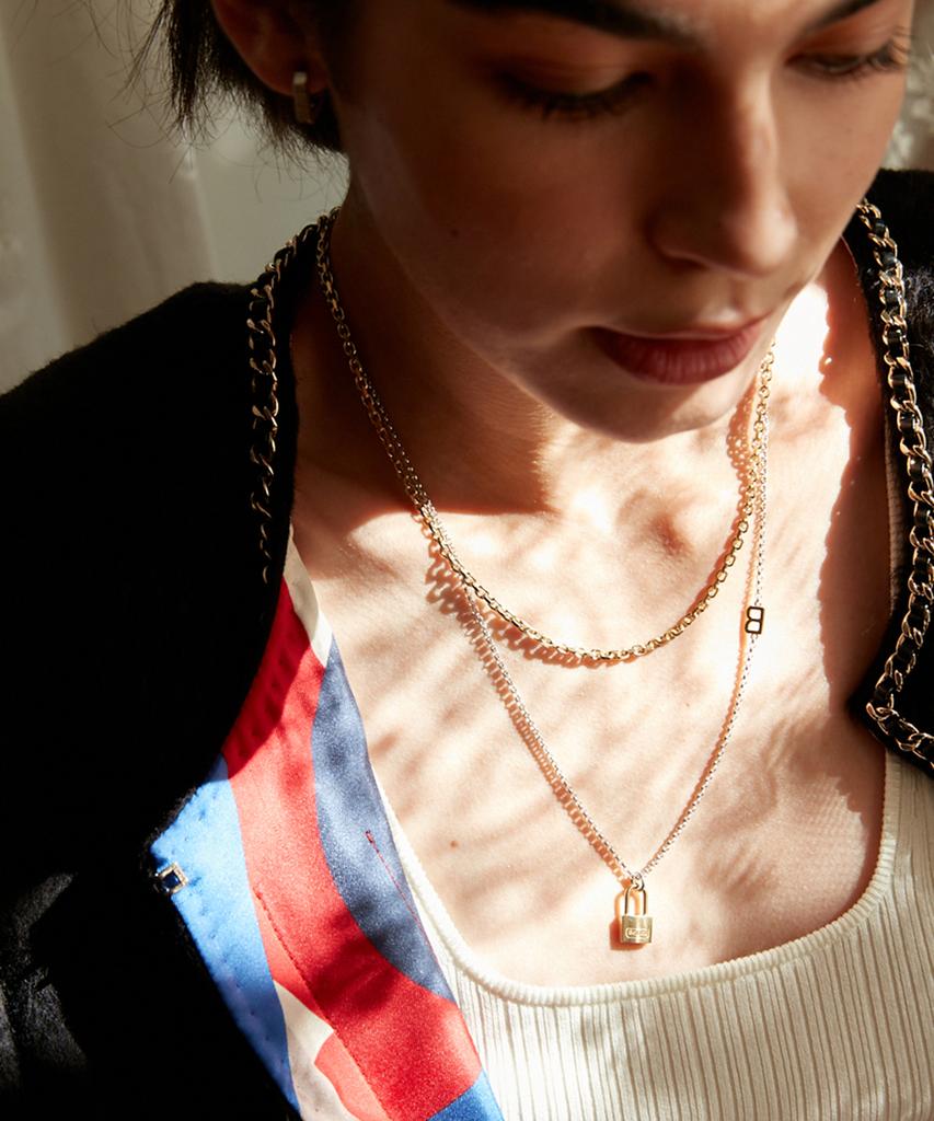 Begins Larin Anchor Chain Solid Necklace