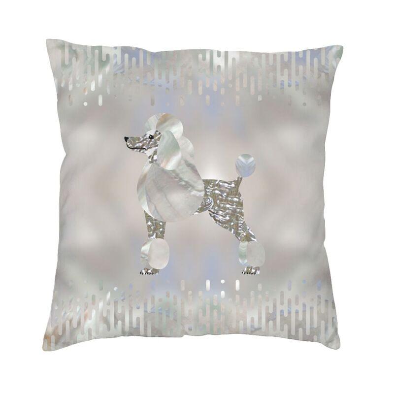 Роскошный чехол для подушки с изображением пуделя 50*50 см, полиэстер, наволочка для любовника собак, постельные принадлежности, диван, наволочка