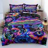 3pcs Colored Mushrooms 3D Printed Bedding Set Cozy Comfortable Duvet Cover King Queen Twin Size Birthday Gift Bedroom Decoration