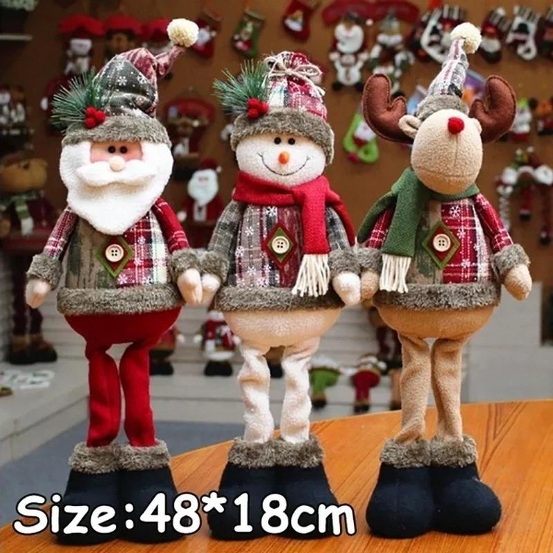 Accessories Pendant 18×48cm Tree Christmas Dancing Old Man Snowman Deer Little Bear Fabric Doll Small Pendant Gift Wholesale