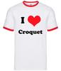 I Love Croquet - Mens Ringer - Player Equipment Sport Set Game Garden