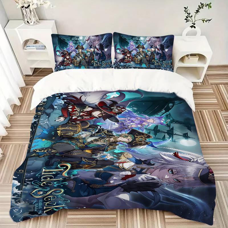 3Pcs Fantasy Creatures Battle Bedding Set Soft Fabric Duvet Cover Pillowcases Home Xmas Halloween Gift 1 Duvet Cover 2 Pillowcase S1759