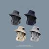 Sunshade Hat Big Eave Hat Mask Fishing Hat Outdoor Work Climbing Hiking Caps Sun Protection Detachable Sun Hat Sports Caps