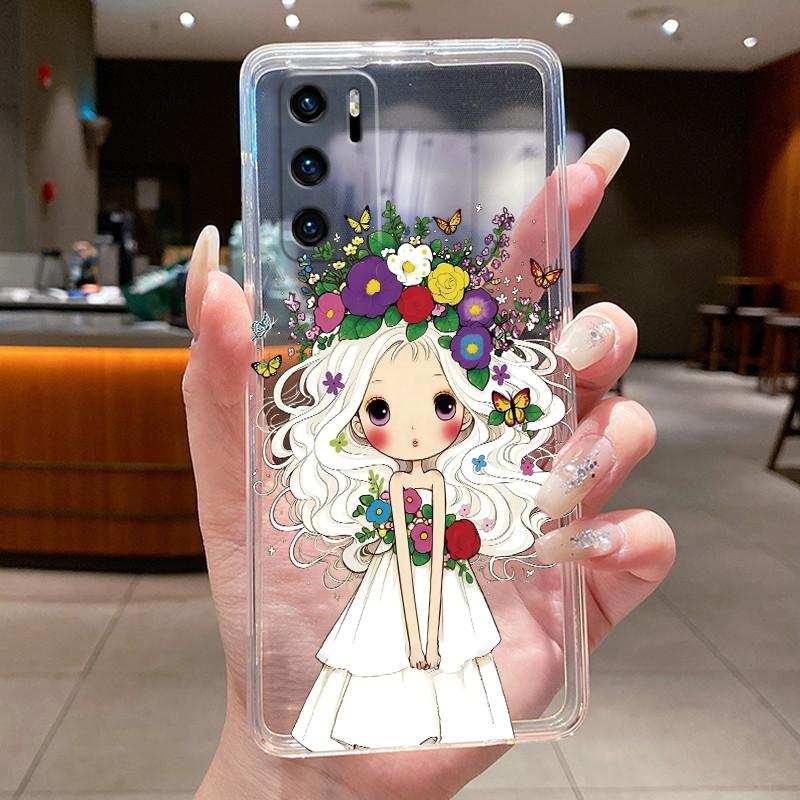 Чехол для Huawei P40 P40 Pro ANA-NX9 ELS-NX9 Чехол Эстетичный Роскошный Милый Крутой Мальчик Девочки Прозрачный Силиконовый Мягкий ТПУ Задняя Крышка