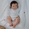 Cute Big Size Realistic Fat Bebe Reborn Dolls JUNE Awake 60cm Cloth Body Vivid Cuddly Newborn Doll Cosplay Boy Baby Toy Doll Lifelike Simulation Dolls