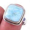 Natural Republic Ларимар Драгоценный камень 925 Проба Стерлинговое серебро Подарочное кольцо S.9 e2y81