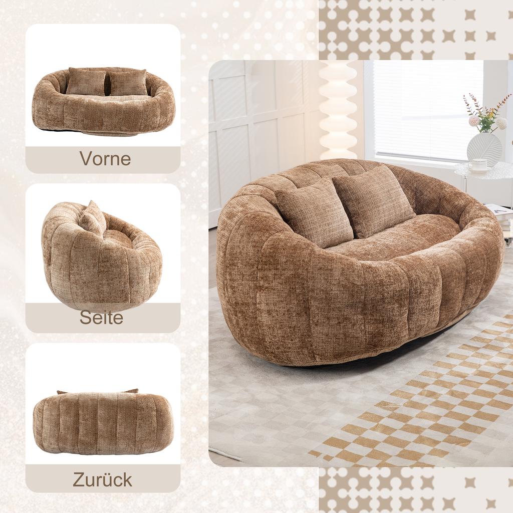 Bean Bag Sofa Lazy Durable Comfort Lounger High Back Chair for Adults and Children, Indoor & Outdoor, Accent Floor Soft Lounge Chair (Coffee Chenille)
