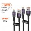 Toocki 6A USB To Type C Cable for Huawei Xiaomi PD 100W Fast Charging Charger USB C Data Cord Quick Charge for Samsung Oneplus