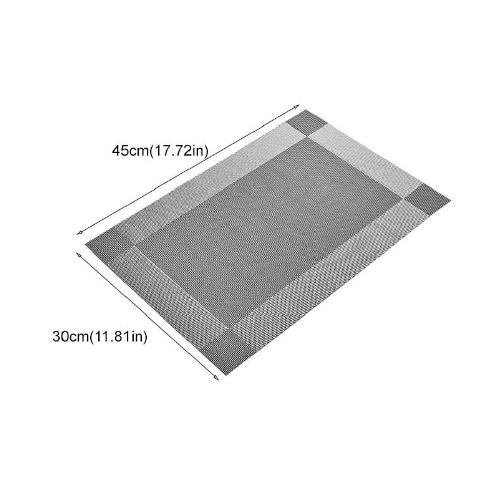 6pcs Non Slip Dining Table Mat Waterproof Bowl Pad Durable Washable Party Placemat  Banquet
