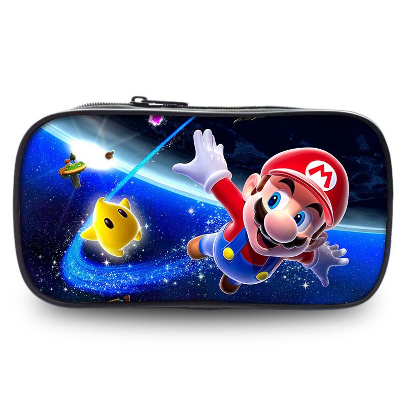 Пенал Super Mario Большой вместимости Полиэстер Детский Органайзер для Канцелярских Принадлежностей Для Учеников