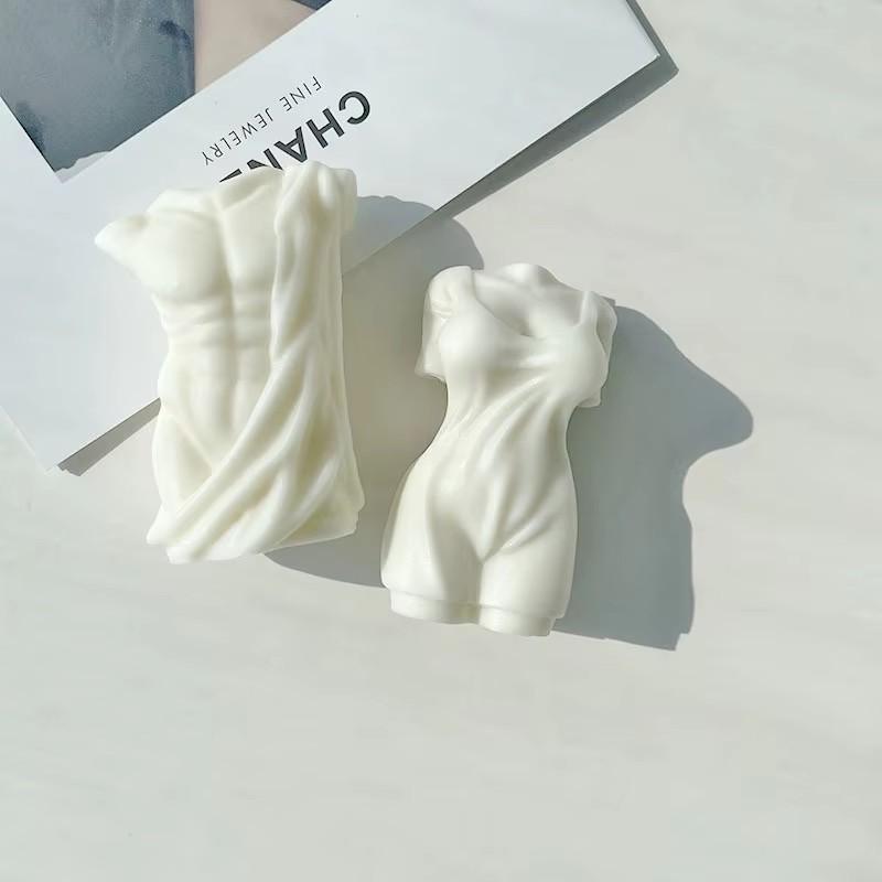 Sexy Female Candle Silicone Mold Muscle Man Body Resin Plaster Mould Human Woman Scented Candle Making Tools Home Decor Lover Gift