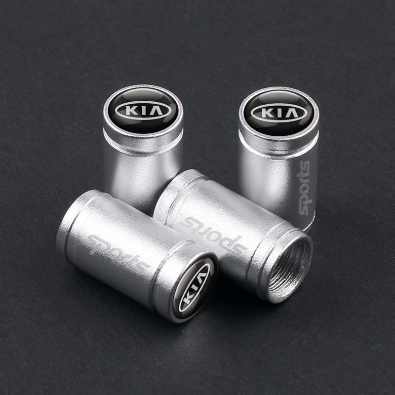 WXAH7 4Pcs Car Tire Valve Caps For Kia Pegas Sorento Soul Cerato Sportage Optima Borrego K5 K3 RIO Ceed Auto Air Stem Cap Accessories