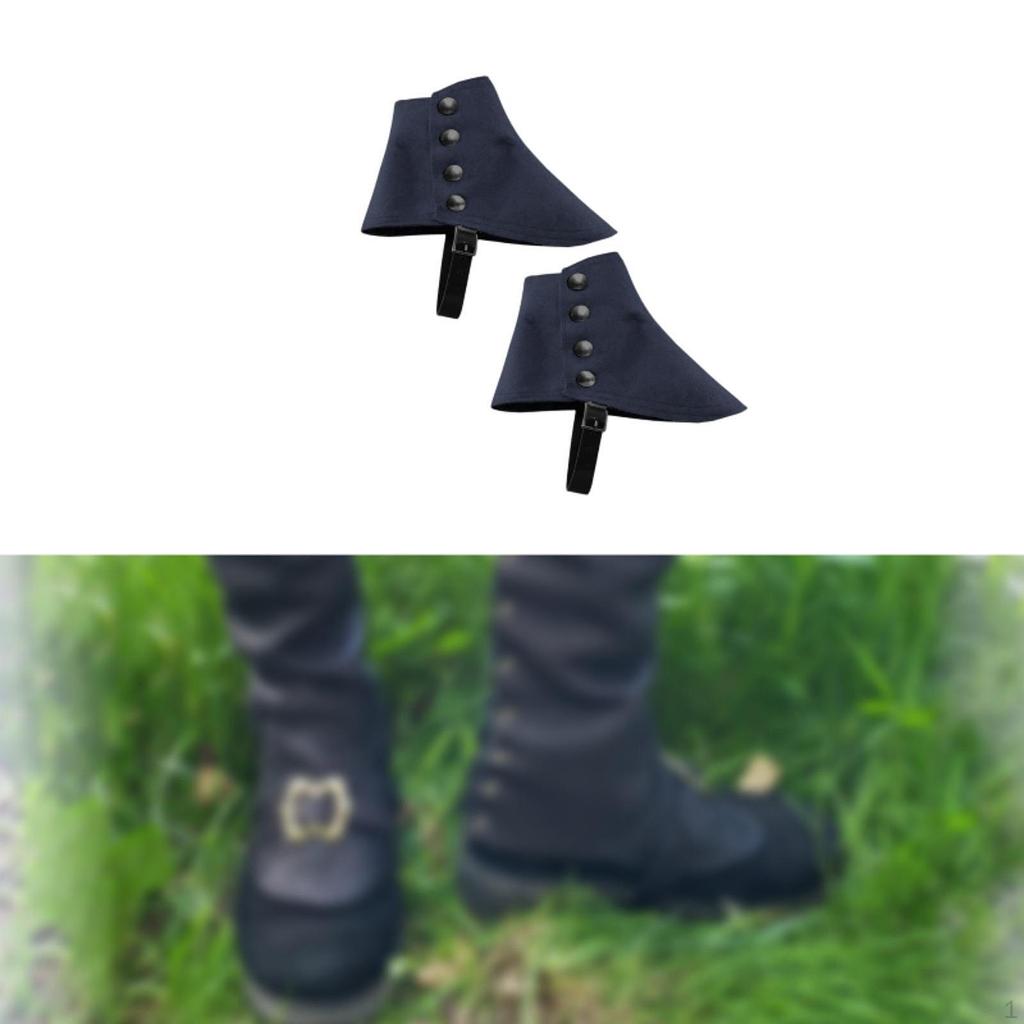 Medieval Pirate Boot Covers Adjustable Fancy Dress Footwear Cover