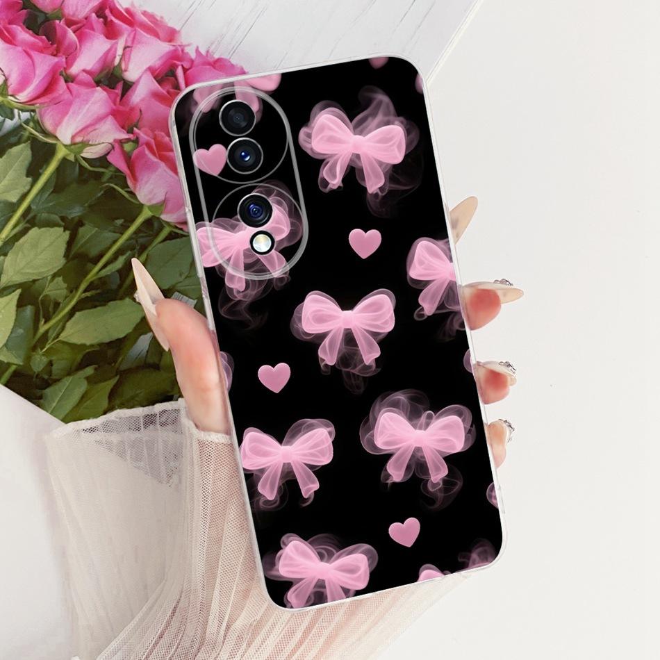 For Honor 70 70Pro Pro+ Cute Flower Butterfly Cat Painted Case For Honor70 70 Pro Plus 5G Soft Silicone TPU Phone Cases