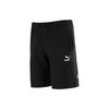 Club Shorts With Embroidered Logo, Loose Fit Drawstring Mid-Waist Straight-Leg Sports Casual Men Bottoms Black 533103-01
