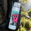 1PC Squish Graffiti Character 750ml Color Plastic Sports Water Bottle Leakproof Flip Straw Lid Suitable for Sports Office Home Use