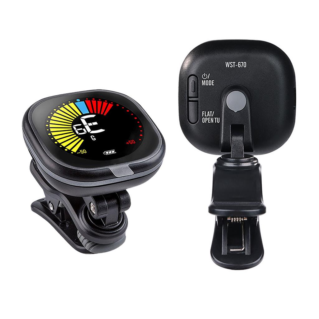 Guitar Tuner 12 Equal Temperament LCD Display Automatic Electronic Tuner With Rechargeable Battery for Violin Ukulele