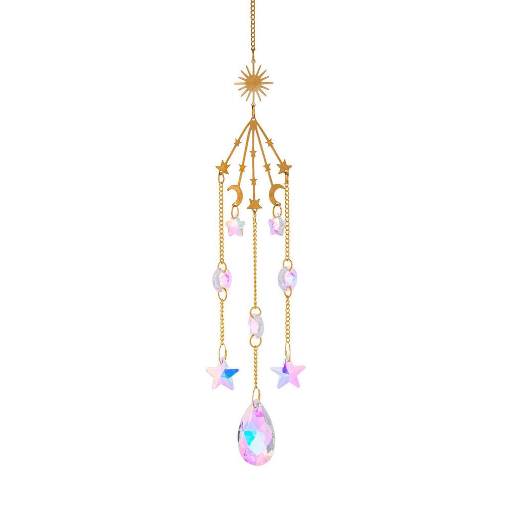 Galaxy Crystal Suncatcher Wind Chime - Rainbow Light Pendant Decoration