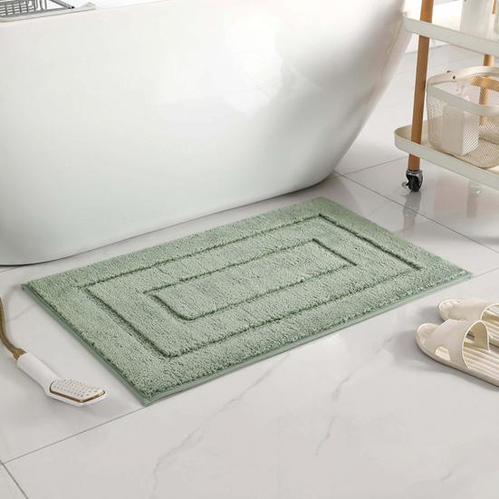 Doormat Oblong Shape Anti-slip Strong Water Absorption Foot Drying Wear-resistant Indoor Entrance Door Mat Living Room Kitchen Bathroom Entryway