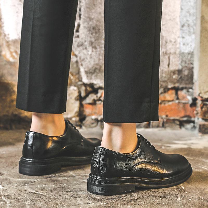 Весенняя повседневная обувь корейской версии, модные британские кожаные туфли для свадебного костюма, деловые кожаные туфли для жениха 19931-J