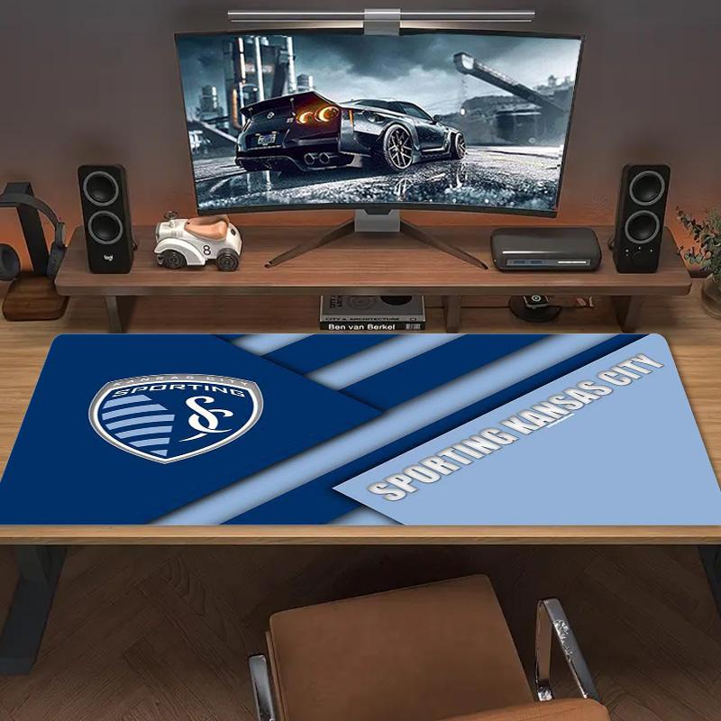 Коврик для мыши Sporting Kansas City Большой игровой коврик для стола Нескользящий Коврик для ноутбука Планшета Большая мышь XXL Коврик для мини-ПК Игровой коврик С заблокированным краем