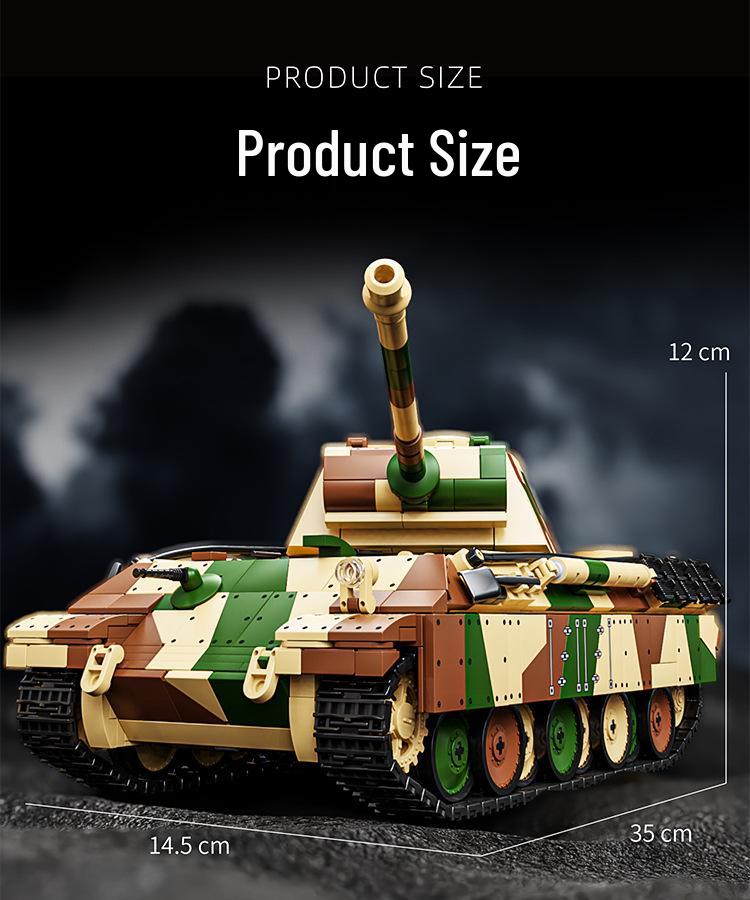 Tiger 97001 Тяжелый Танк Военная Модель Конструктор с Минифигурками