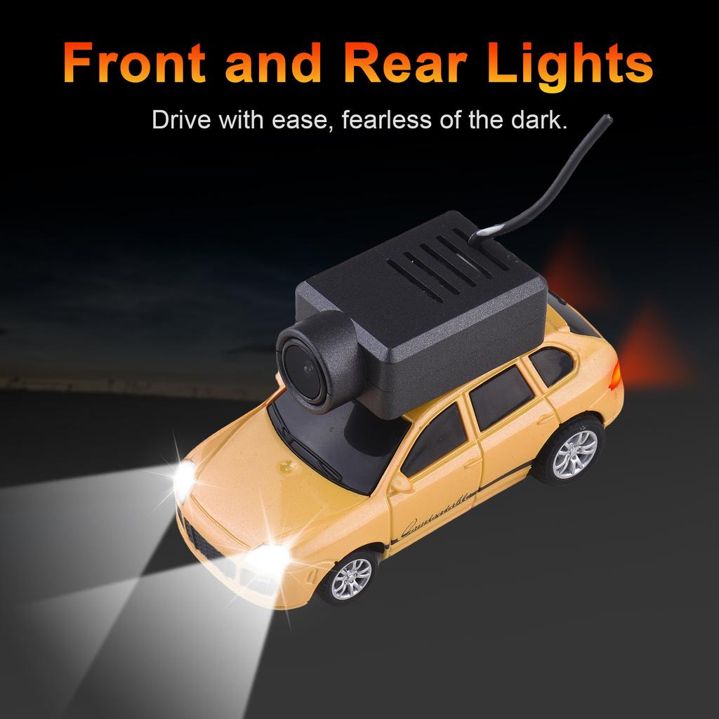 Remote Control Car with 720P HD WiFi Camera, Gyro, Ambient Lights, and VR Mode, Mini APP Controlled Toy for Boys Girls