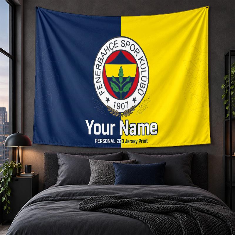Personalized Tapestry Wall Hanging Fenerbahçe FC Pattern Art Background Cloth