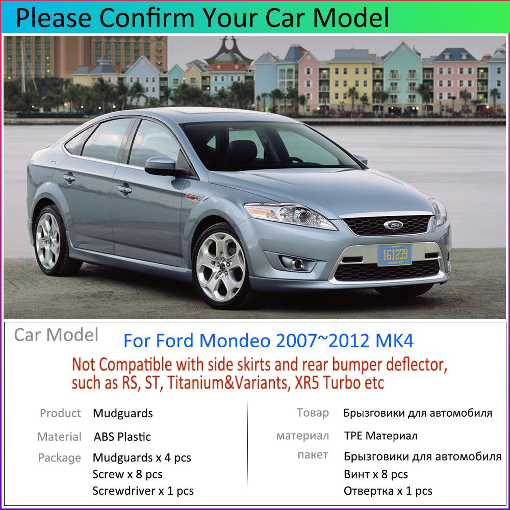Для Ford Mondeo MK4 2007 ~ 2012 2010 2011 4 шт. переднее и заднее крыло, брызговики, брызговики, брызговики автомобиля