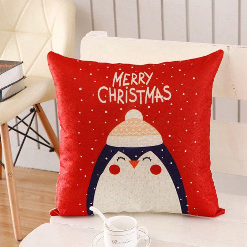 Luxurious Christmas Pillow Case Glitter Cotton Linen Sofa Throw Cushion Cover For Cozy Living