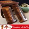 Golden Sandalwood Flea Comb: Super Dense Teeth for Lice and Dandruff Removal In Women; Antique-Style Castor Wood Design.