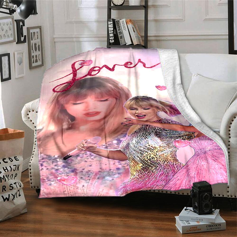 Taylor Swift Lover Album Artwork Blanket Soft Throw Blanket For Home Bedroom Bed Sofa Travel Office Solid Christmas Blanket