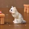 1PC Cute Mini Cat Ornaments Table Figurines Miniature Decor Dollhouse Fairy Garden Small Resin Kitten Landscape DIY Decorations