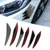 6Pcs Gloss Black Car Front Bumper Wind Knife Trims Front Bar Universal