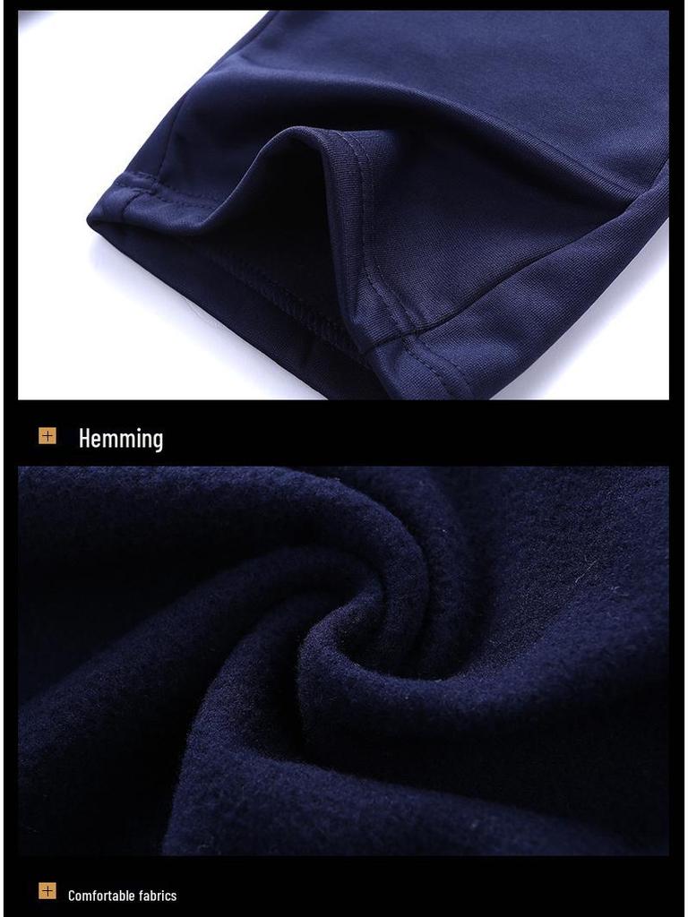 Men's Fleece-Lined Sporty Casual Two-Piece Suit for Autumn/Winter 2025