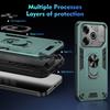 KEYSION Shockproof Armor Case for TECNO Pova 6 Pro 5G Soft Silicone+PC Ring Stand Phone Back Cover for Tecno Pova 6 6 Pro 5G