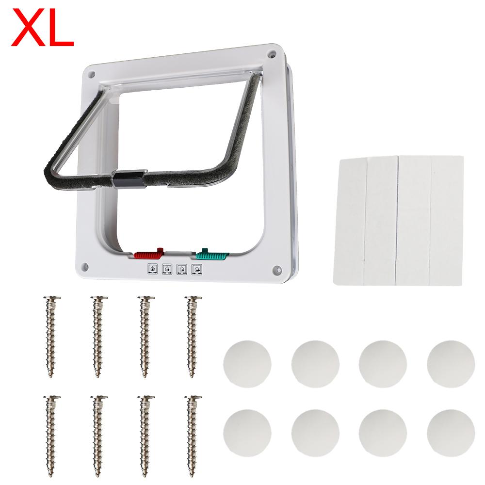 Откидная дверь для собак и кошек, АБС-пластик, защитные ворота для кошек и щенков с 4-сторонним замком, защитная откидная дверь, умная дверь для домашних животных для собак, кошек, котят