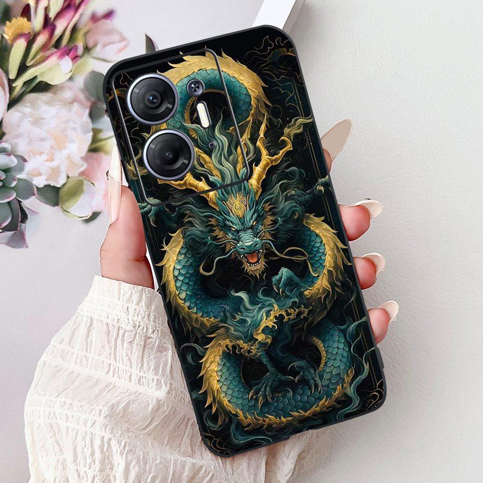 For Infinix Hot 30 5G Elegant Butterfly Cat Printed Phone Case For Infinix Hot30 5G X6832 Black Silicone Soft TPU Cases Bumpers