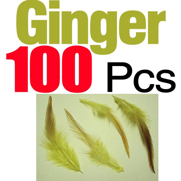 MNFT 100pcs Dyed Nature Pheasant Saddle Feather Hair Fly Tying Hackle Material Ginger Blue Cream White Rose Red Multiple Colors
