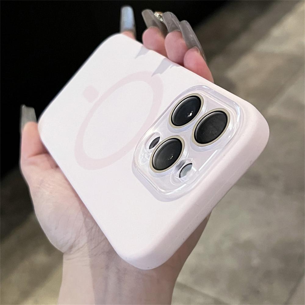 Жидкий силиконовый магнитный чехол для iPhone 15 14 13 12 Pro Max для беспроводной зарядки Magsafe, однотонный ударопрочный чехол для телефона