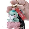 Spring Festival Cartoon Lotus Pendant Good Luck New Year Key Ring Cute Snake Keychain  Ornament